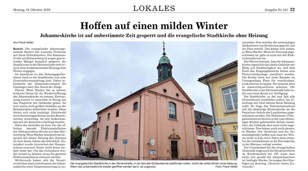 Quelle: Badisches Tagblatt, Frank Vetter